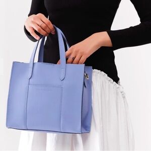 Portland Leather Goods Lola Crossbody Tote Classic Snap PLG in Jacaranda